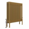 Bern 600 x 605mm Traditional Metallic Gold Horizontal Four Column Radiator