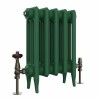 Classic  450 x 344mm  Farrow & Ball Duck Green Triple Column Cast Iron Radiator - 5 Sections