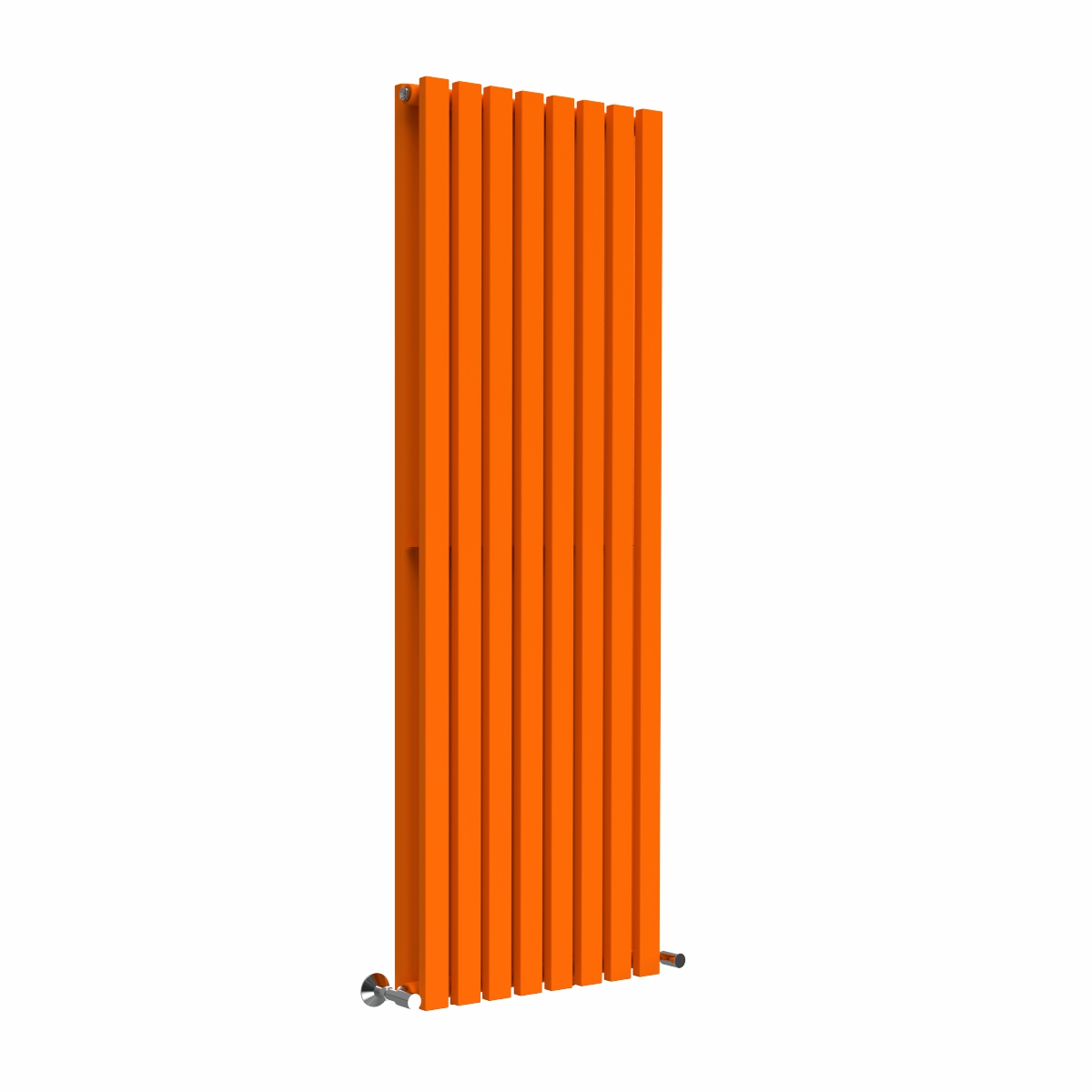 Lulea 1600 x 550mm Bright Orange Double Flat Panel Vertical Designer Radiator