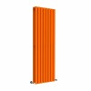 Lulea 1600 x 550mm Bright Orange Double Flat Panel Vertical Designer Radiator