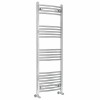 Fjord 1400 x 500mm Curved Chrome Heated Towel Rail