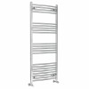 Fjord 1400 x 600mm Curved Chrome Heated Towel Rail