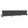 Classic  450 x 2142mm Farrow & Ball Railings Grey Triple Column Cast Iron Radiator - 34 Sections