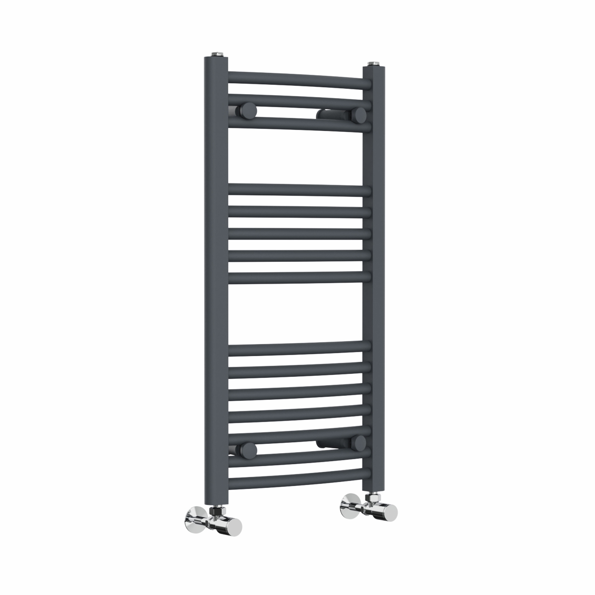 Fjord 800 x 400mm Curved Anthracite Heated Towel Rail
