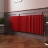Norden 600 x 1594mm Signal Red Single Oval Column Horizontal Designer Radiator