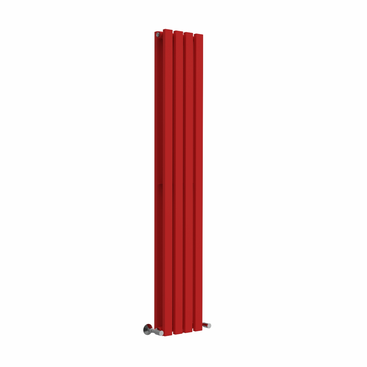 Lulea 1600 x 270mm Signal Red Double Flat Panel Vertical Designer Radiator