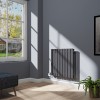 Karlstad 600 x 614mm Anthracite Flat Panel Horizontal Wifi Electric Radiator - 600W