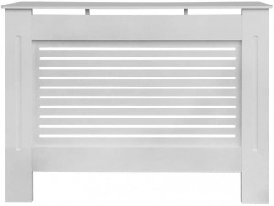 Radiator Cover White With Horizontal Slats - 1120mm