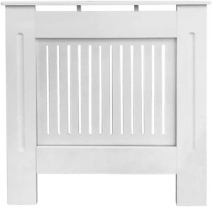Radiator Cover White With Vertical Slats - 780mm