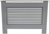 Traditional Radiator Cover Grey With Horizontal Slats - 1120mm