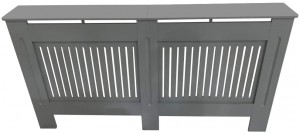 Radiator Cover Grey With Vertical Slats - 1520mm