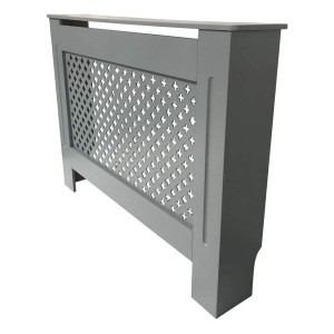 Radiator Cover Cabinet Grey With Cross Grill  - 780mm