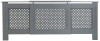 Radiator Cover Cabinet Grey With Cross Grill  - 1400-2030mm
