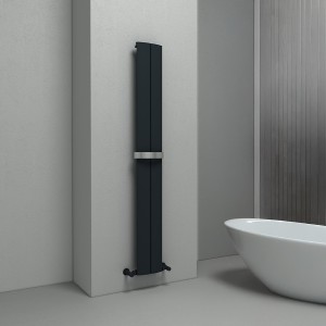 Carisa Play Bath 1500 x 185mm Anthracite Designer Aluminium Radiator