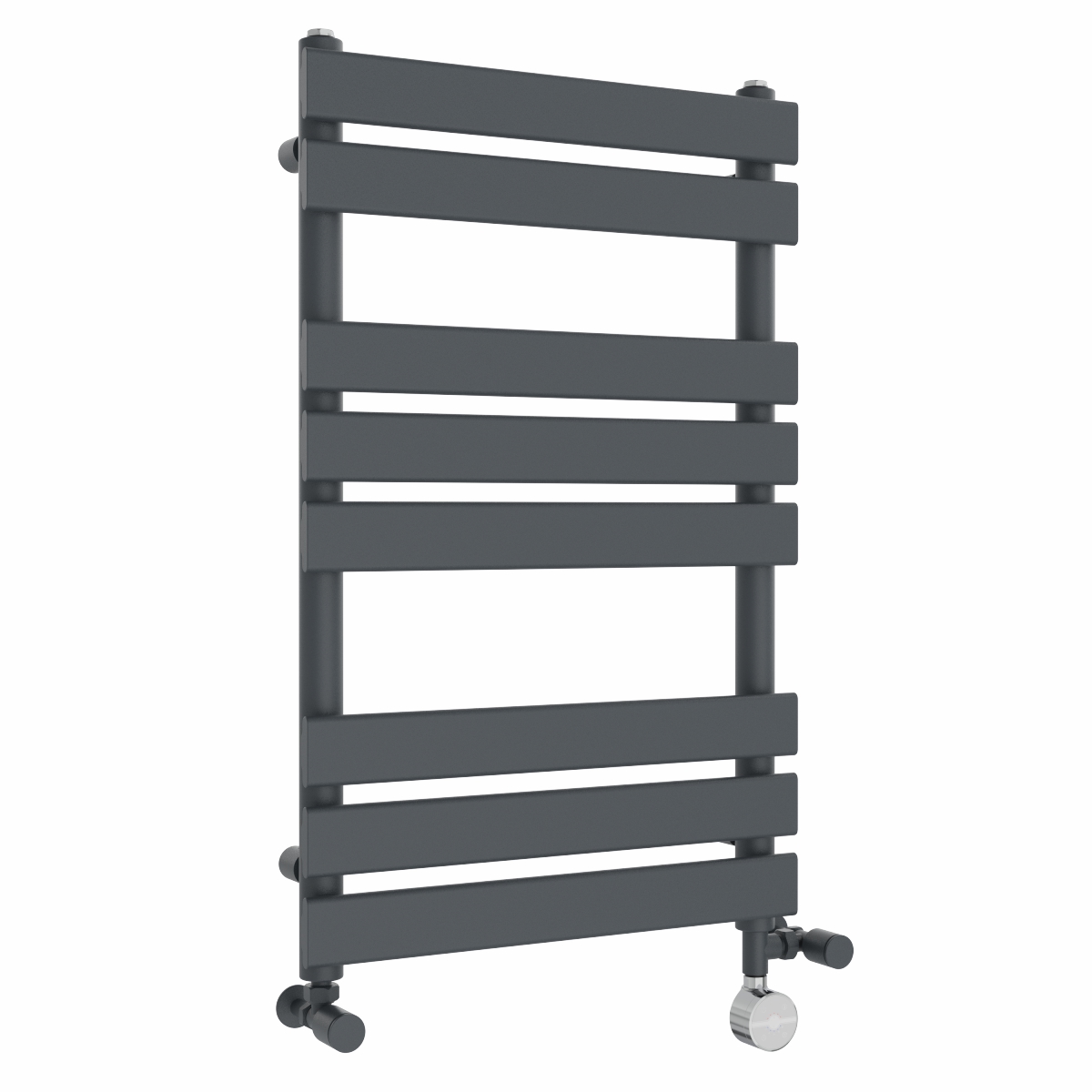 Juva 800 x 500mm Dual Fuel Sand Grey Flat Panel Thermostatic Touch Control Electric Heated Towel Rail
