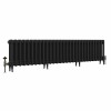 Classic 450 x 1832mm Black Primered Finish Triple Column Cast Iron Radiator - 29 Sections