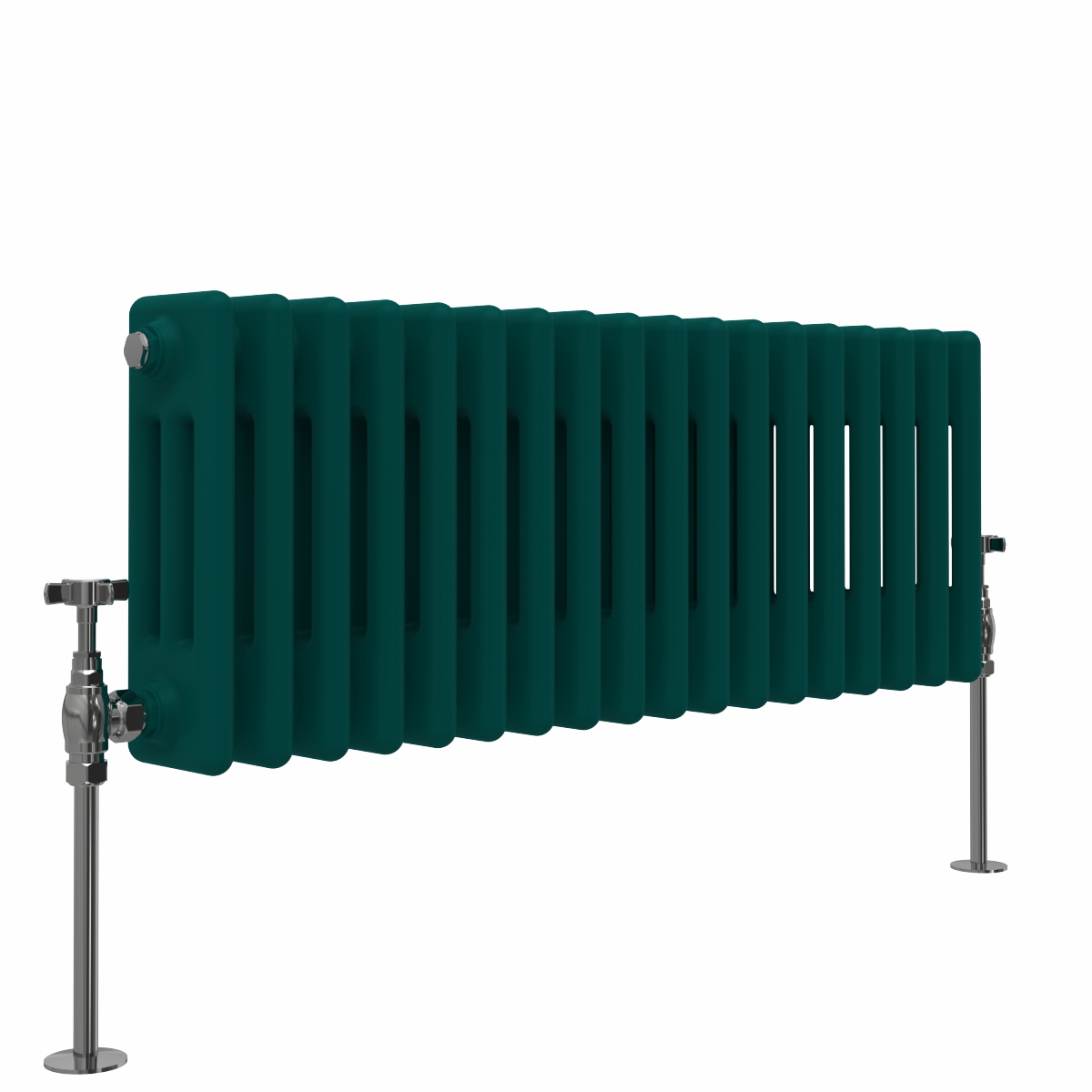 Bern 300 x 830mm Blue Green Triple Horizontal Column Radiator