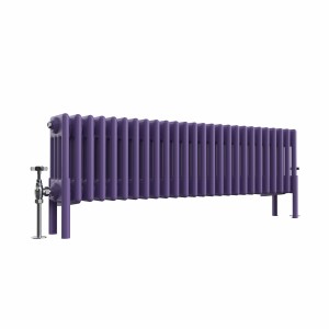 Bern 300 x 1190mm Elegant Purple Four Column Horizontal Traditional Radiator