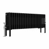 Bern 300 x 1010mm Traditional Black Horizontal Four Column Radiator