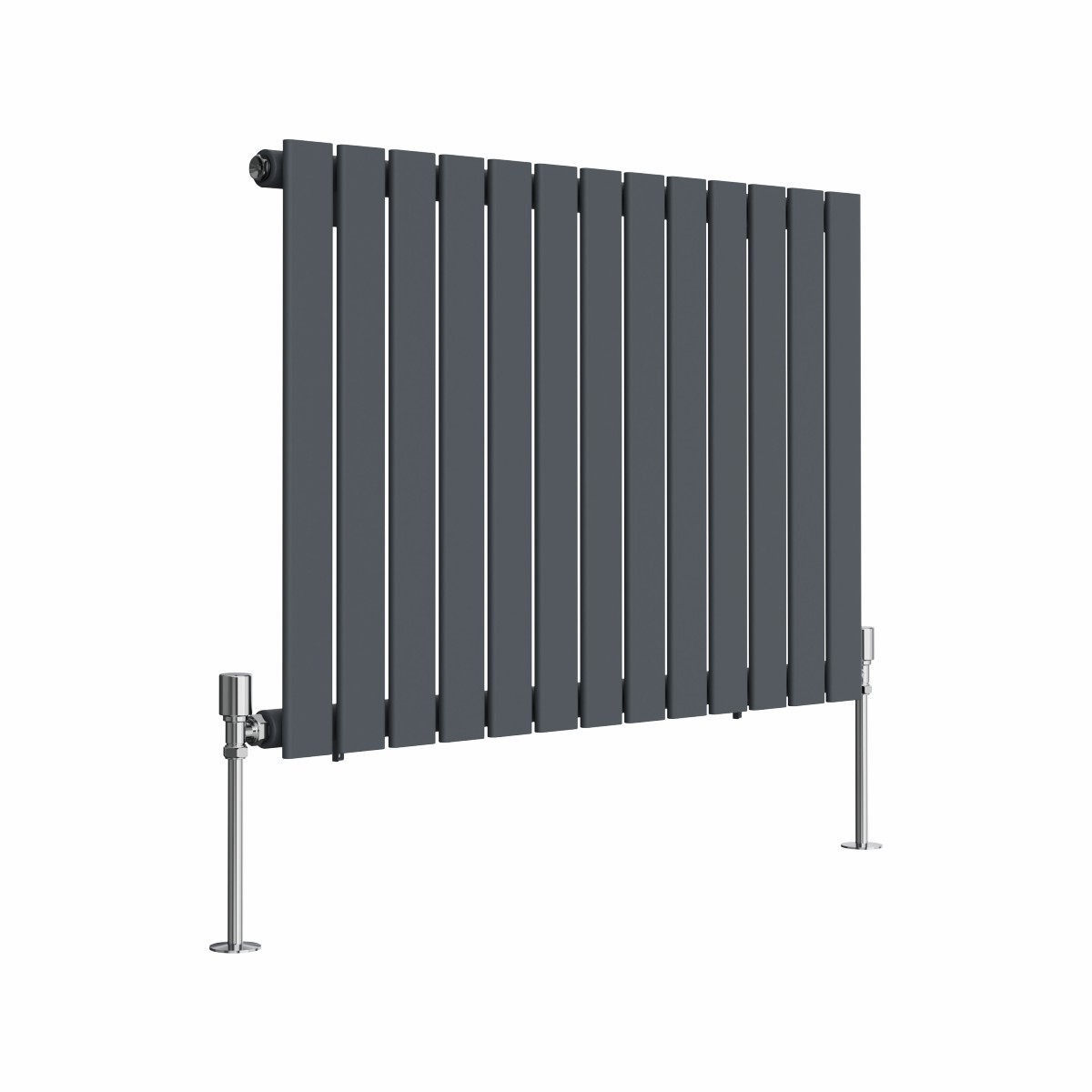 Karlstad 600 x 886mm Anthracite Single Horizontal Flat Panel Designer Radiator