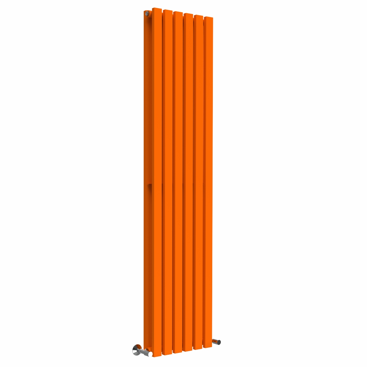 Lulea 1800 x 410mm Bright Orange Double Flat Panel Vertical Designer Radiator