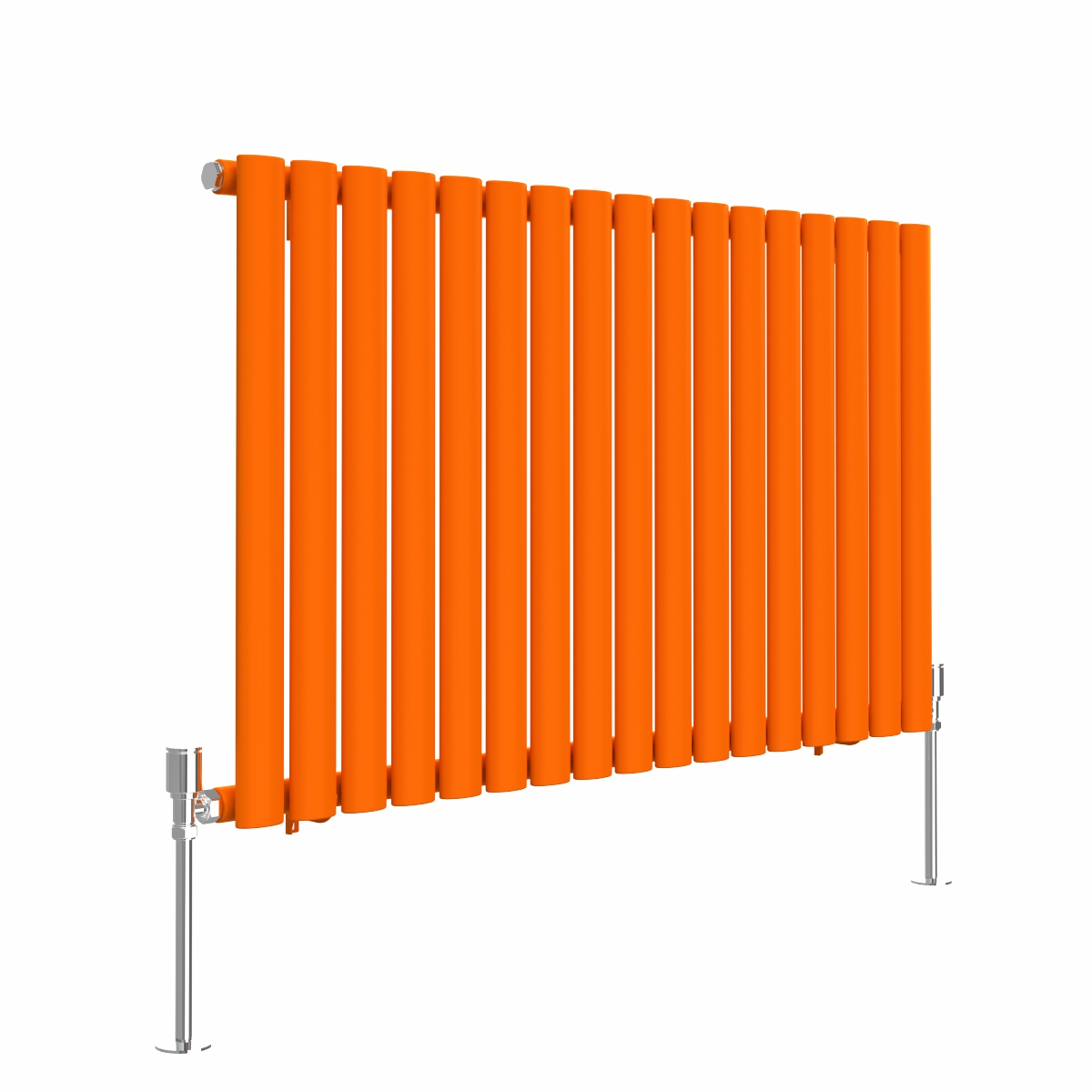 Norden 600 x 1004mm Bright Orange Single Oval Column Horizontal Designer Radiator