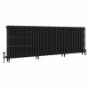 Classic 745 x 2204mm Black Primered Finish Triple Column Cast Iron Radiator - 35 Sections