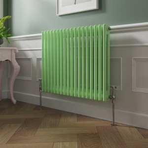 Bern 600 x 830mm Pastel Green Double Horizontal Column Radiator