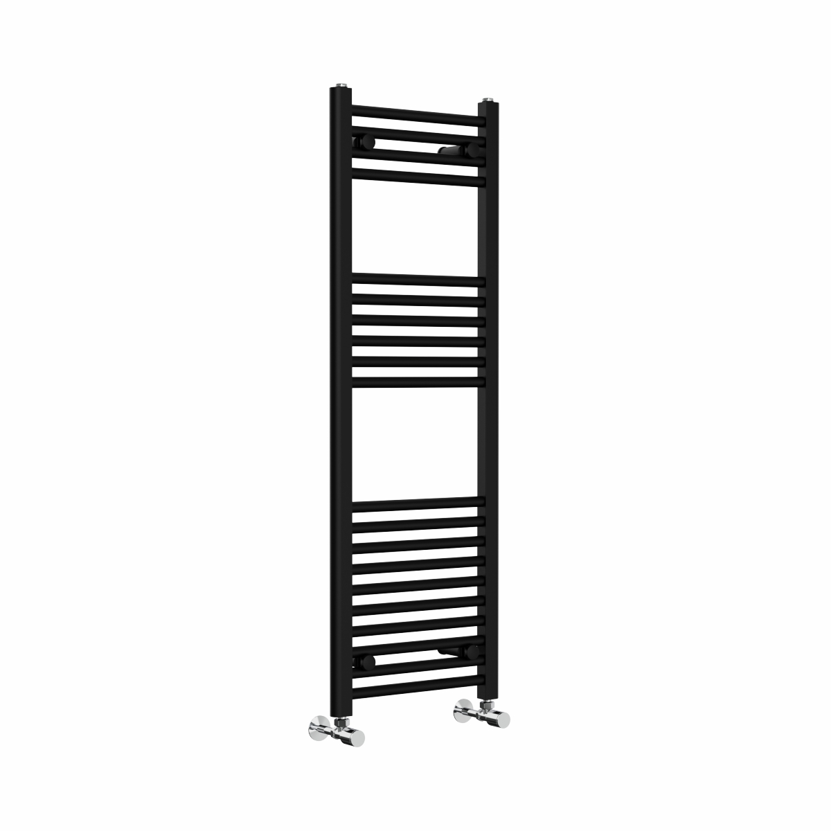 Bergen 1200 x 400mm Straight Black Heated Towel Rail