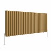 Norden 600 x 1594mm Metallic Gold Double Oval Column Horizontal Designer Radiator