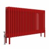 Bern 600 x 1190mm Traditional Signal Red Horizontal Four Column Radiator