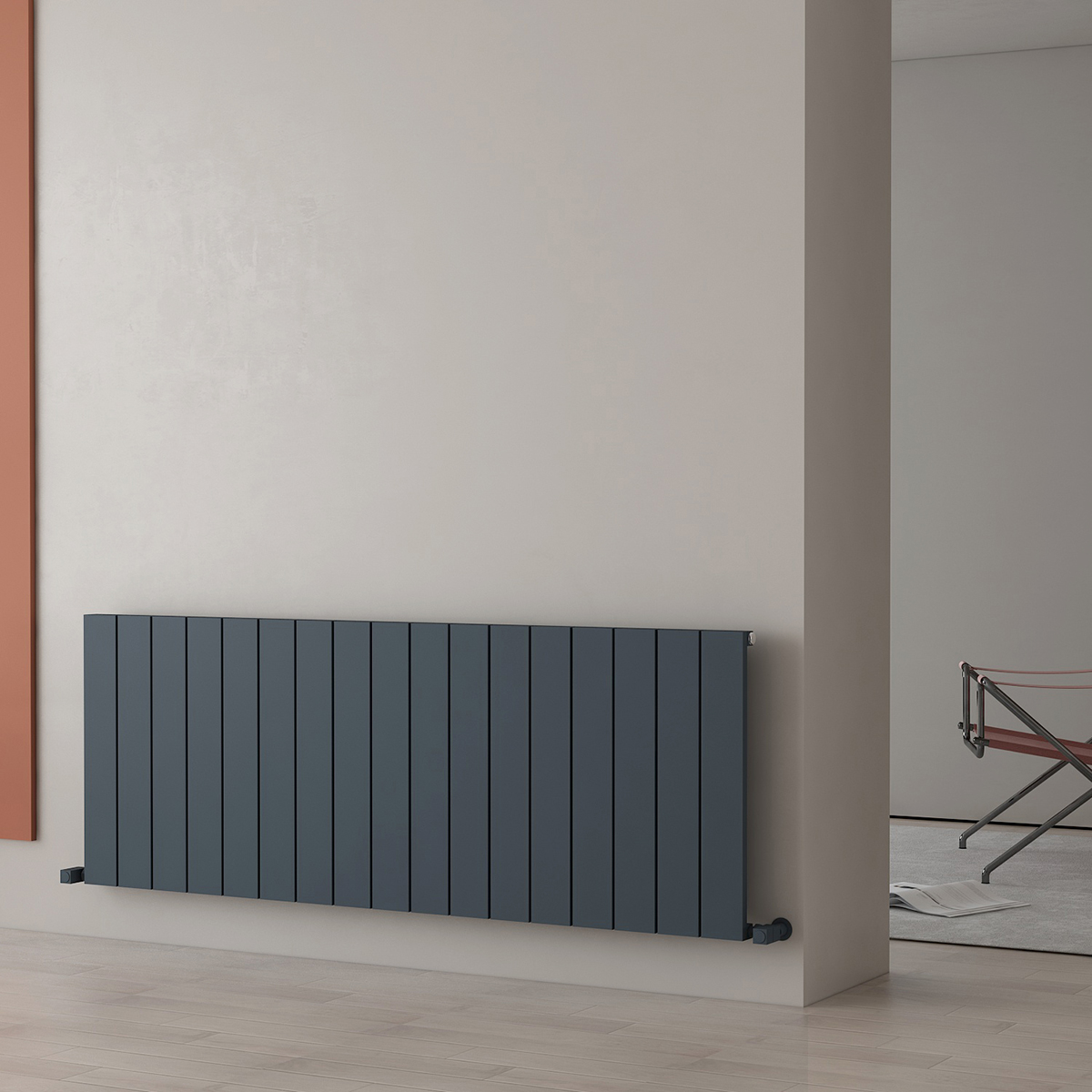 Carisa Nemo 600 x 1610mm Anthracite Designer Aluminium Radiator