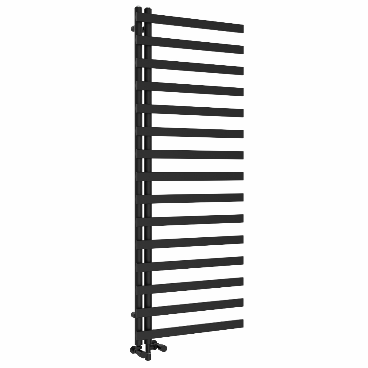 Kemi 1600 x 600mm Dual Fuel Black Simple Electric Heated Towel Rail