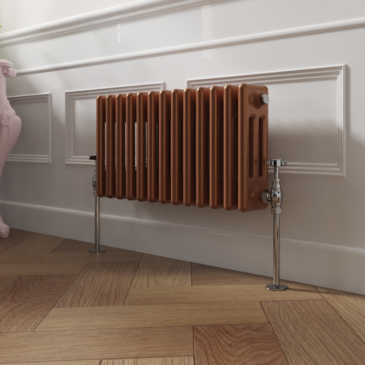 Bern 300 x 605mm Metallic Bronze Triple Horizontal Column Radiator