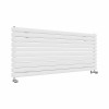 Norden 591 x 1600mm White Double Horizontal Oval Tube Designer Radiator