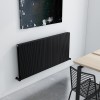 Carisa Monza Double 600 x 1230mm Black Designer Aluminium Radiator