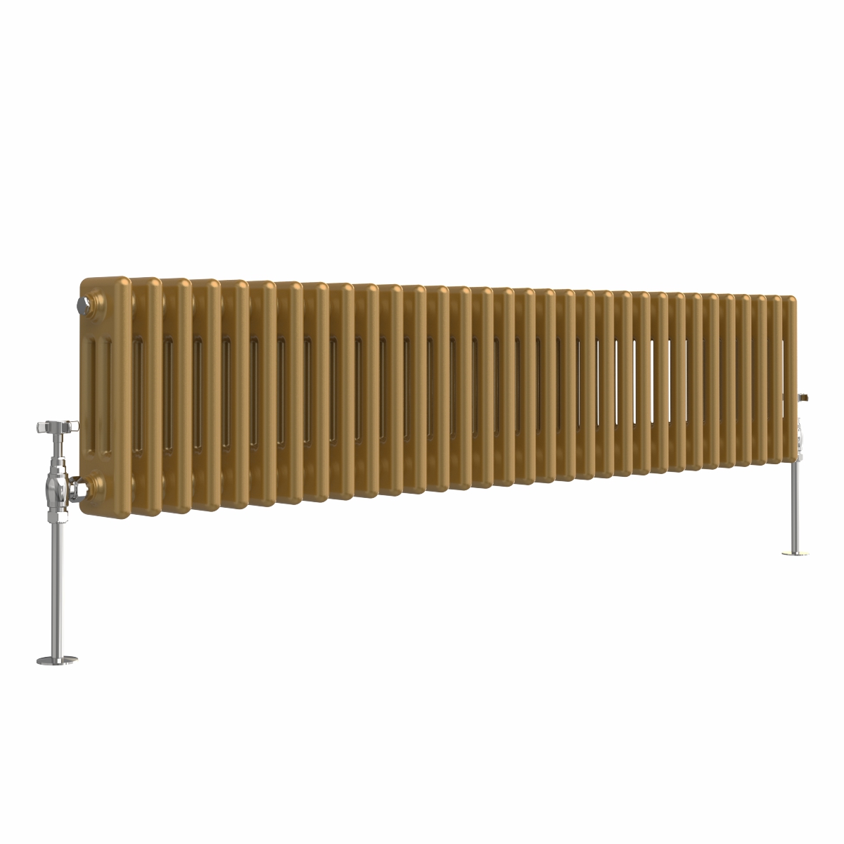 Bern 300 x 1460mm Metallic Gold Triple Horizontal Column Radiator