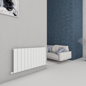 Carisa Chambord 600 x 1095mm White Designer Aluminium Radiator