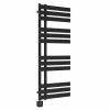 Koli 1200 x 450mm Black Thermostatic Touch Control Wifi Electric Heated Towel Rail