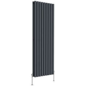 Lulea 1800 x 620mm Anthracite Double Vertical Flat Panel Designer Radiator