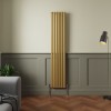 Norden 1800 x 355mm Metallic Gold Single Oval Column Vertical Designer Radiator