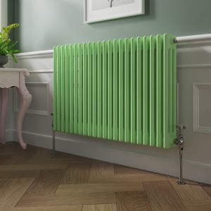 Bern 600 x 1010mm Pastel Green Triple Horizontal Column Radiator
