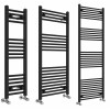 Bergen - Straight Black Heated Towel Rail - Choice of Size