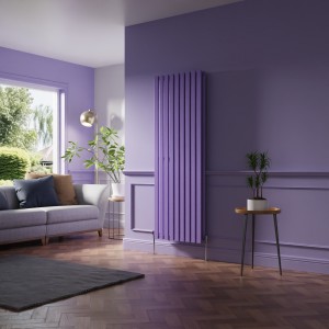 Lulea 1800 x 620mm Elegant Purple Double Vertical Flat Panel Designer Radiator