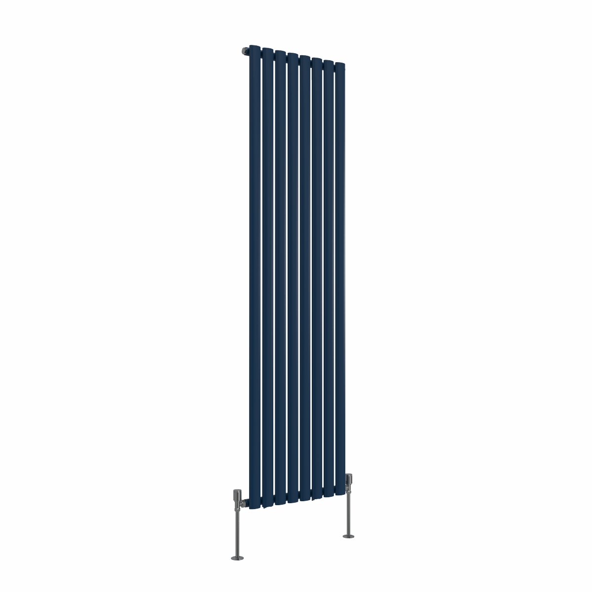 Norden 1800 x 473mm Sapphire Blue Single Vertical Oval Column Designer Radiator