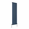 Norden 1800 x 473mm Sapphire Blue Single Vertical Oval Column Designer Radiator