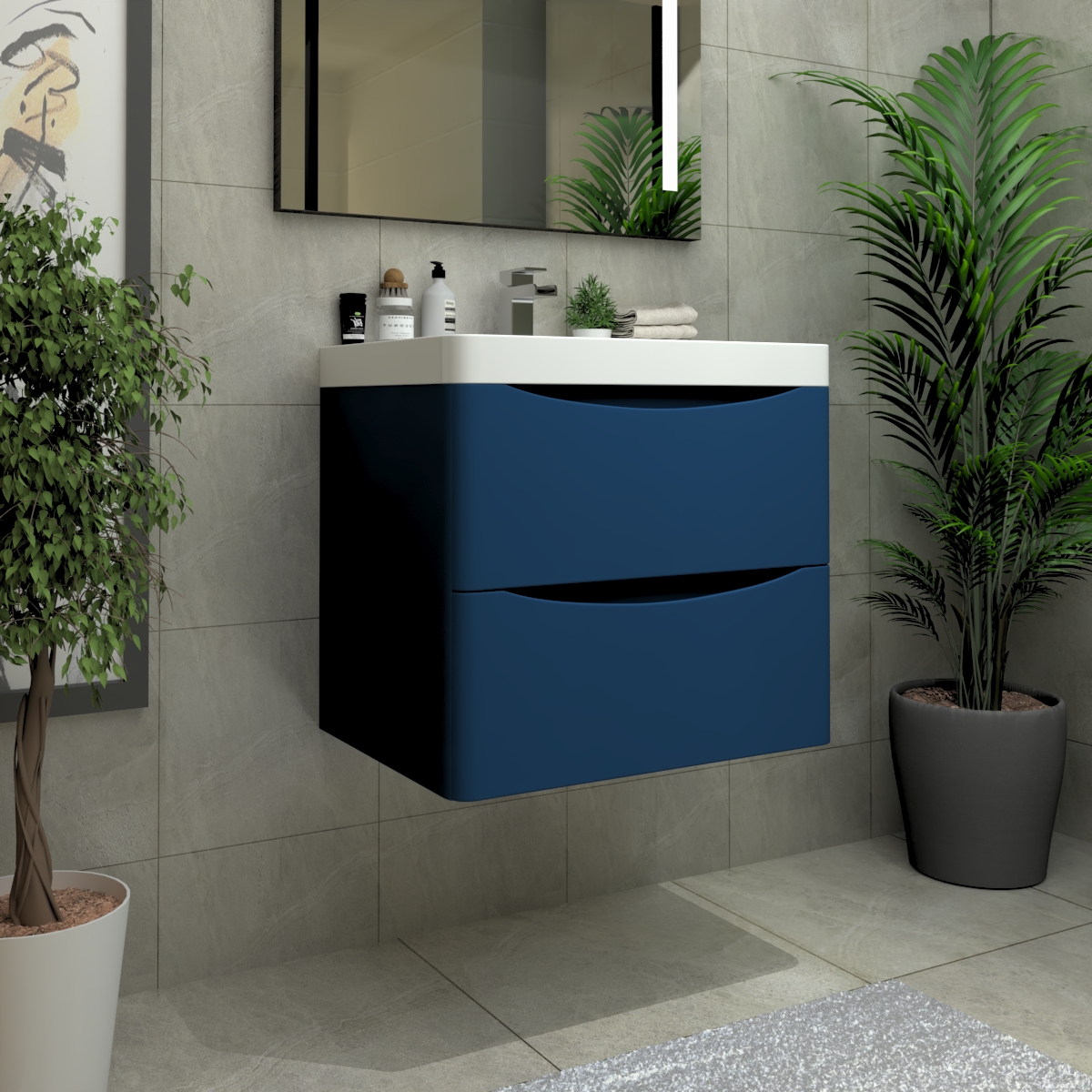Avon Wall Hung Basin Drawer Vanity Unit - Choice of Colour & Size