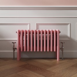 Bern 300 x 605mm Rose Pink Four Column Horizontal Traditional Radiator
