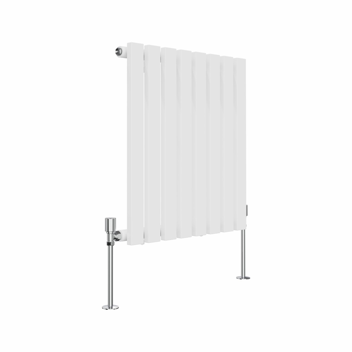 Lulea - White Flat Panel Horizontal Designer Radiator- 600mm Height - Choice of Width