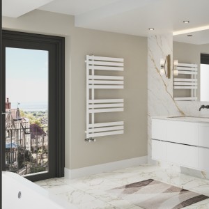 Koli 1200 x 600 Designer Towel Rail - White
